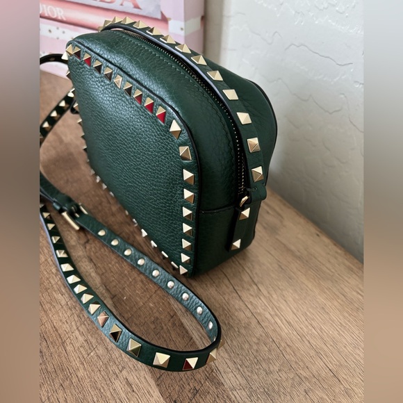 Valentino Garavani Rock Stud Green Studded Crossbody Bag - Picture 4 of 10